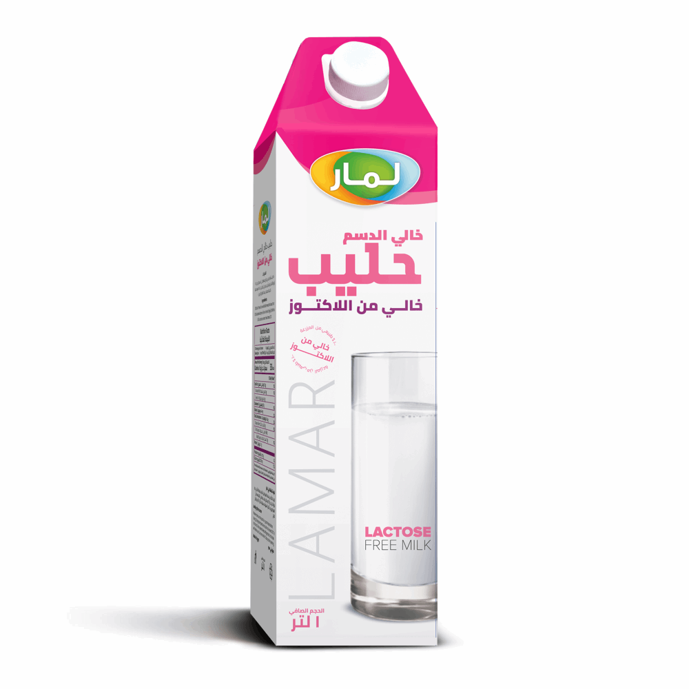 البان لمار حليب لاكتوز خالي الدسم لتر