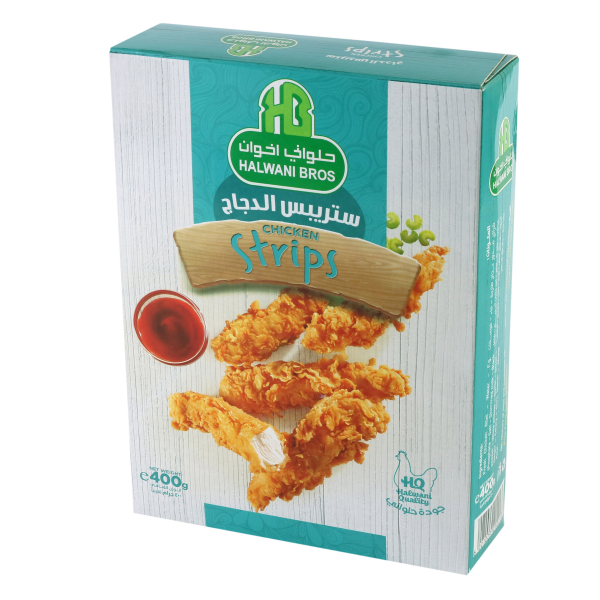 فراخ حلواني تشكين ستريبس 400جم