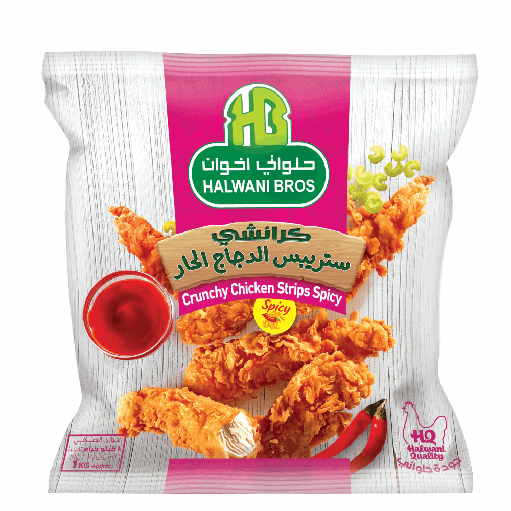 فراخ حلواني تشكين ستريبس 1كجم حار